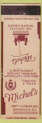 Matchbook Cover - Michel's Restaurant Brooklyn NY