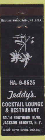 Matchbook Cover - Teddy's Lounge Restaurant Jackson Heights NY WEAR