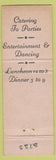 Matchbook Cover - Teddy's Lounge Restaurant Jackson Heights NY WEAR