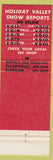 Matchbook Cover - Holiday Valley Ellicottville NY