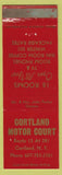 Matchbook Cover - Cortland Motor Court NY WORN