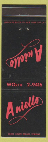 Matchbook Cover - Aniello Italian Restaurant New York City