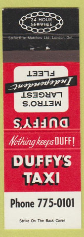 Matchbook Cover - Duffy's Taxi Canada
