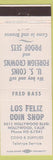 Matchbook Cover - Los Feliz Coin Shop Hollywood CA