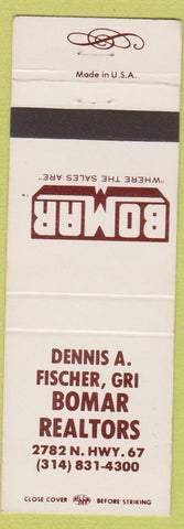 Matchbook Cover - Dennis Fischer Bomar Realtors