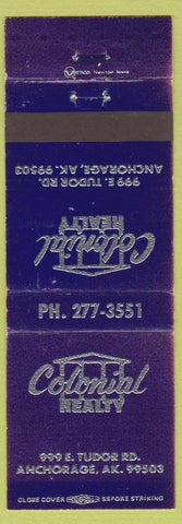 Matchbook Cover - Colonial Realty Anchorage AK