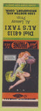 Matchbook Cover - Al's Taxi Bridgeport CT pinup Good Number
