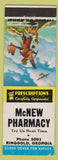 Matchbook Cover - McNew Pharmacy Ringgold GA Defenders of America