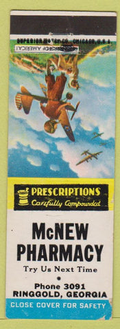 Matchbook Cover - McNew Pharmacy Ringgold GA Defenders of America