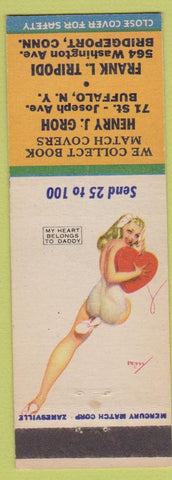 Matchbook Cover - Groh Tripodi Match Collectors Buffalo NY Bridgeport CT pinup