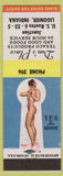 Matchbook Cover - Don's Place Texaco oil gas Ligonier IN pinup Keyhole Petty