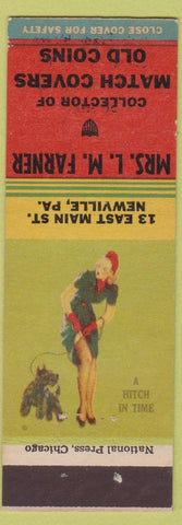 Matchbook Cover - Mrs LM Farner Match Collectors Coins Newville PA pinup