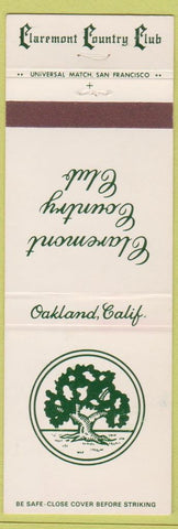 Matchbook Cover - Claremont Country Club Oakland CA