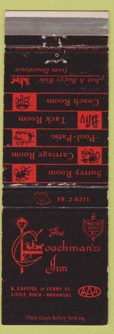 Matchbook Cover - Coachman's Inn Little Rock AR WEAR