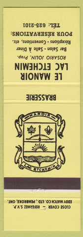 Matchbook Cover - Le Manoir Lac Etchemin Lac Etchemin QC