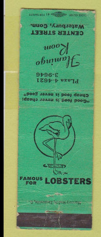 Matchbook Cover - Flamingo Room Waterbury CT POOR