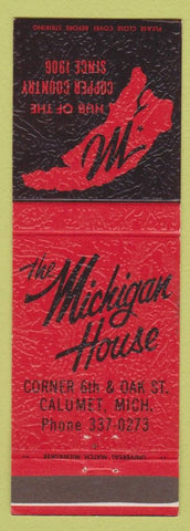 Matchbook Cover - Michigan House Calumet MI