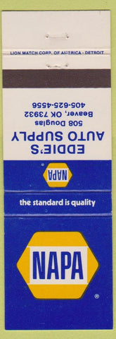 Matchbook Cover - NAPA Auto Supply parts Beaver OK