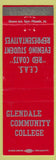 Matchbook Cover - Clendale Community College CA Red Coats