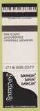 Matchbook Cover - McClure's Restaurant Santa Ana CA