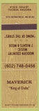 Matchbook Cover - Maverick King of Clubs Tucson AZ