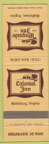 Matchbook Cover - The Wayside Inn Middletown VA