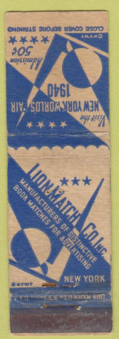 Matchbook Cover - 1940 New York World's Fair WORN DECO 1939
