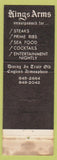 Matchbook Cover - Kings Arms Steak House Toluca Lake CA