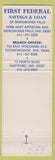 Matchbook Cover - First Federal Savings Loan Menomonee Falls WI Oconomowoc