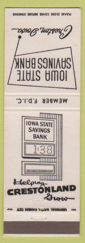 Matchbook Cover - Iowa State Savings Bank Creston IA