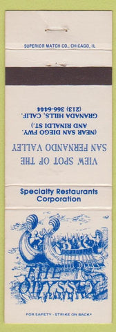 Matchbook Cover - The Odyssey Granada Hills CA