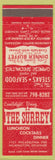 Matchbook Cover - The Surrey Restaurant Wilmington DE