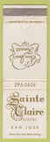 Matchbook Cover - Sainte Claire Hotel San Jose CA WORN