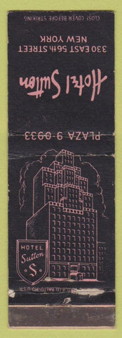 Matchbook Cover - Hotel Sutton New York City WEAR