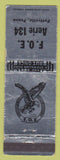 Matchbook Cover - Eagles Club Pottsville PA