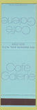 Matchbook Cover - Cafe Galerie New York City SAMPLE