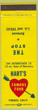 Matchbook Cover - Hart's Famous Food Yermo CA