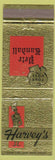 Matchbook Cover - Harvey's Restaurant Wilmington DE