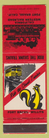 Matchbook Cover - California Western Railroad Skunk Train Fort Bragg CA