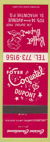 Matchbook Cover - Buffet Dupont ST Hyacinthe QC