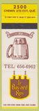 Matchbook Cover - Le Bavard Roy Chemin Ste Foy QC