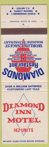 Matchbook Cover - Diamond Inn Motel Restaurant Villa Ridge MO