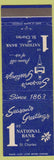 Matchbook Cover - 1st National Bank ST Charles MO