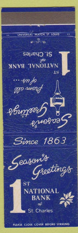 Matchbook Cover - 1st National Bank ST Charles MO