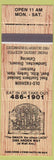 Matchbook Cover - Sweet Williams Smoked Meat Sacramento CA