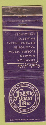 Matchbook Cover - Atlantic Coast Line Railroad WORN