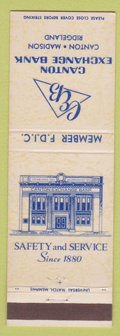 Matchbook Cover - Canton Exchange Bank Canton Madison Ridgeland MS