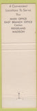 Matchbook Cover - Canton Exchange Bank Canton Madison Ridgeland MS