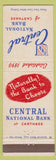 Matchbook Cover - Central National Bank of Carthage MO