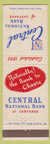 Matchbook Cover - Central National Bank of Carthage MO